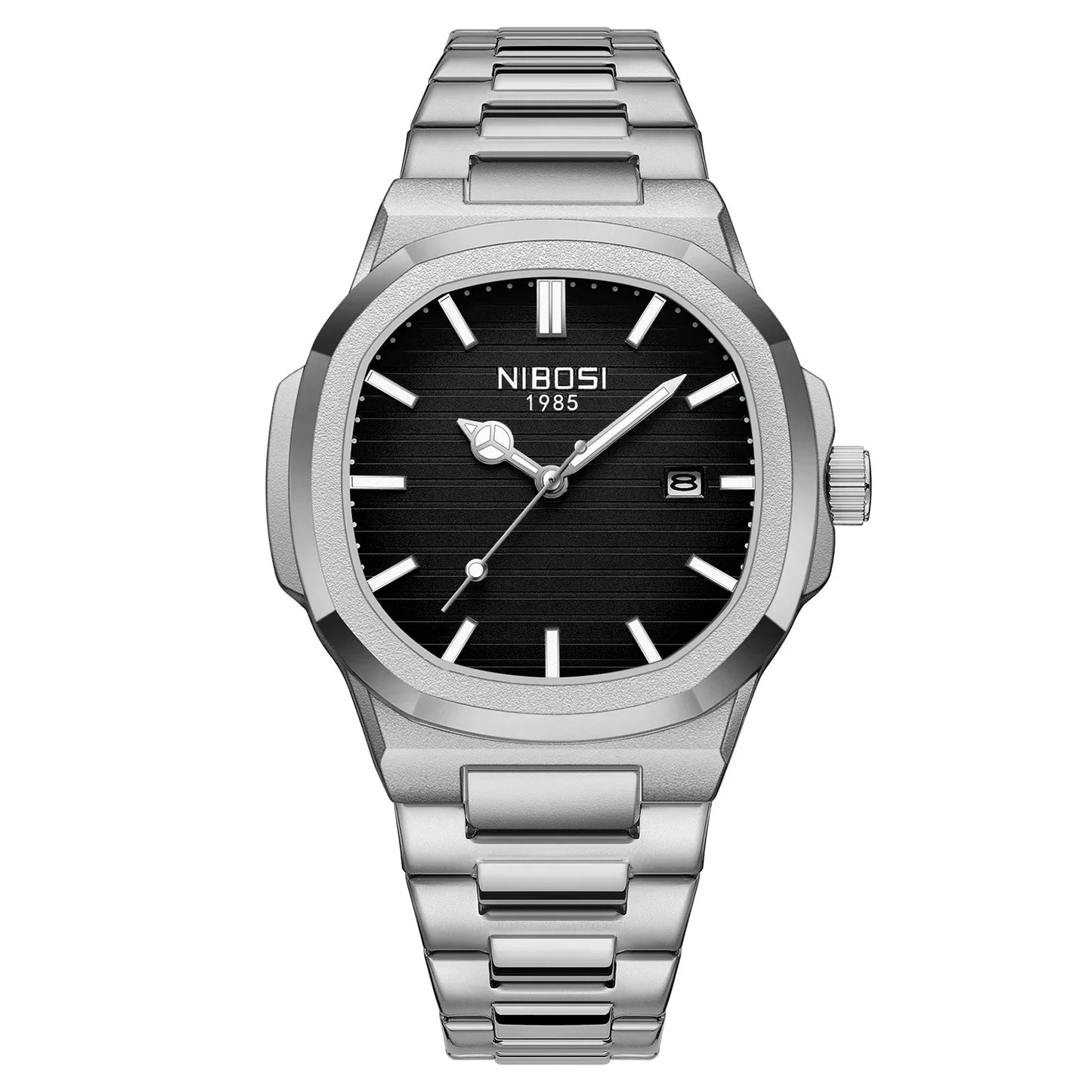 Nautilus Steel-Black Dial