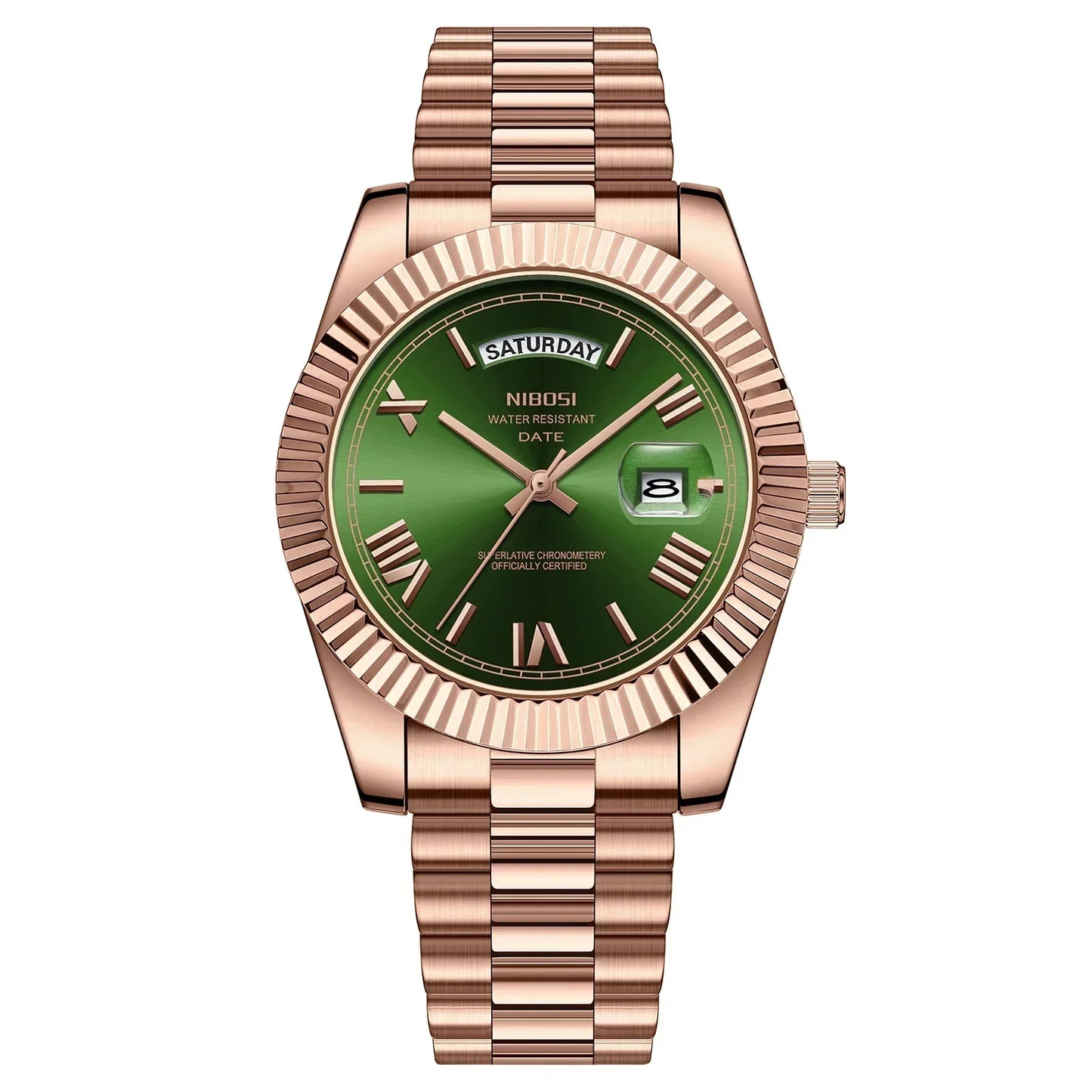 Day-Date Rose Gold-Green Dial