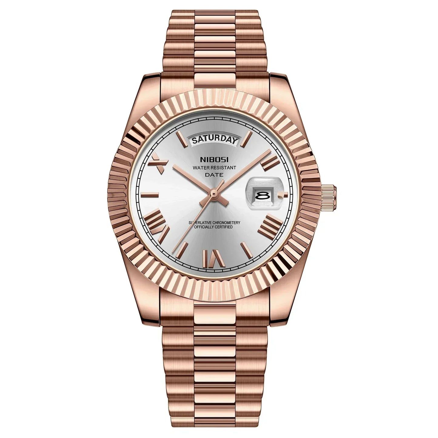 Day-Date Rose Gold-Silver Dial