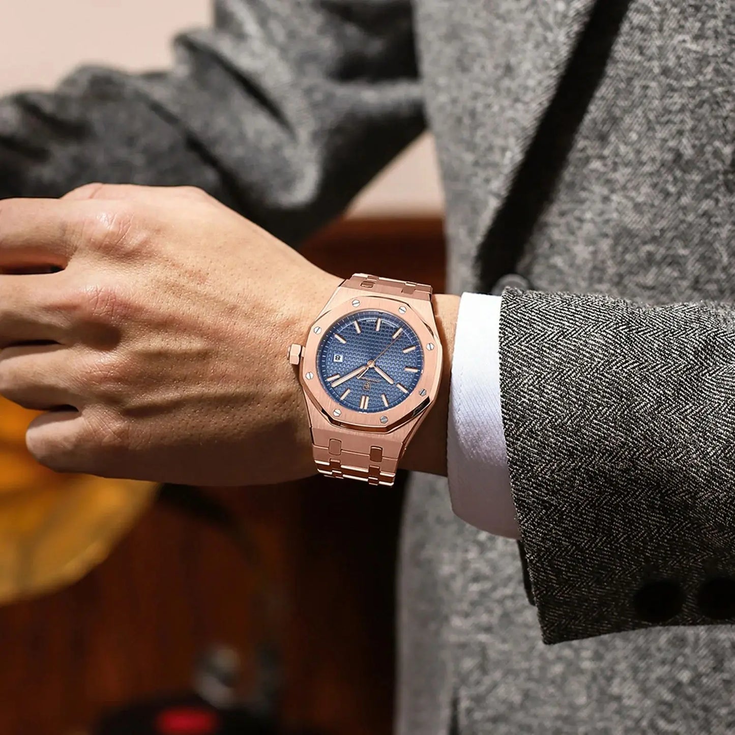 Royal Oak Rose Gold-Black